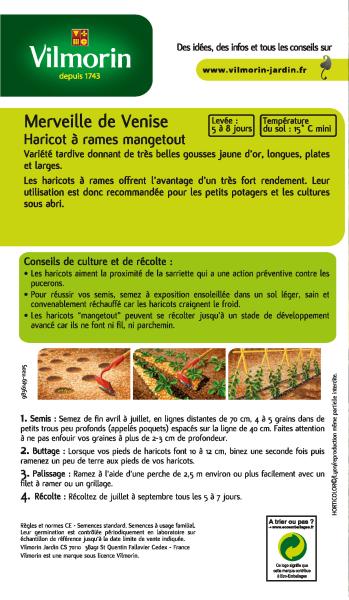 Légumes Secs - Haricot Grimpant Beurre Merveille de Venise - MEDIA_PACKAGING_VERSO